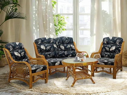 Malibu Lounge Living Accent Armchair Natural Rattan Wicker Handmade Design - Image 6