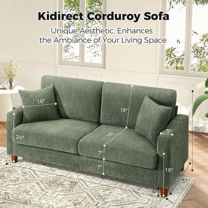 Kidirect 70in U Shaped Couch, Modular Sofa No Tool Assembly, Comfy Sectional - Image 2
