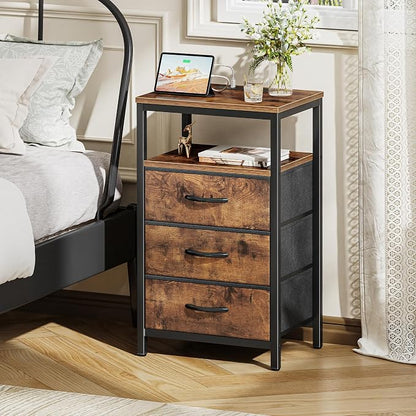Huuger Nightstands Set of 2, 27.6 Inch End Tables - Image 2