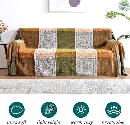 Boho Throw Blanket, Bohemian Tassels Throw Blankets - Image 5