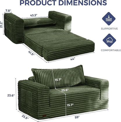 MAXYOYO Convertible Sofa Bed, 2 in 1 Folding Couch Bed - Image 2