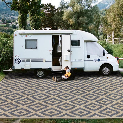 SAND MINE Reversible Mats, Plastic Straw Rug, Modern Area Rug, Large Floor Mat - Image 7