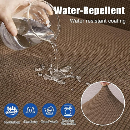 Water Repellent L Shaped Couch Covers 4 Pieces Sofa Seat Cushion Slipcovers - Image 4