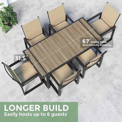 Jocoevol 7 Piece Patio Dining Set - Image 7