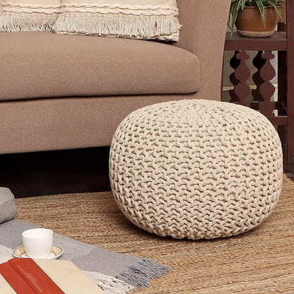 REDEARTH Round Pouf Ottoman - Image 2