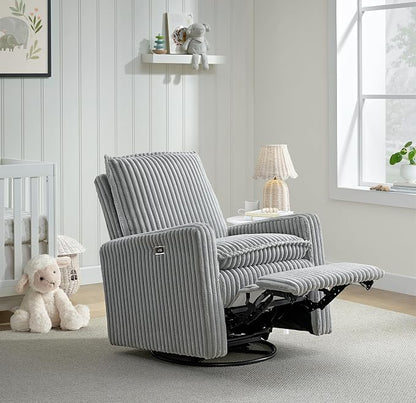 Oxford Baby Uptown Power Recliner/Glider, Ash Gray - Image 5