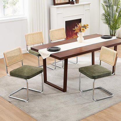 Zesthouse Natural Rattan Dining Chairs Set of 6, Mid Century Modern Dining - Image 6