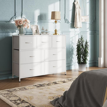 WLIVE 7 Drawer Dresser TV Stand, Dressers - Image 7