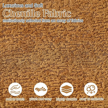 68.5" Loveseat Sofa for Living Room, Modern Luxury Plush Chenille Extra Deep - Image 4