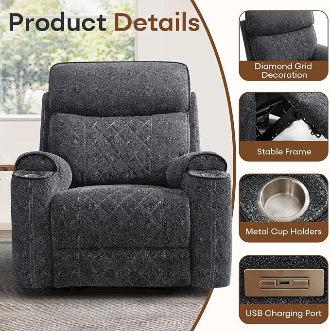 HAOMARKETS Electric Reclining Loveseat Couch - Image 4