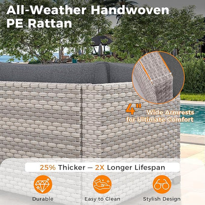 10-Seat Modern Patio Furniture Set - Image 4