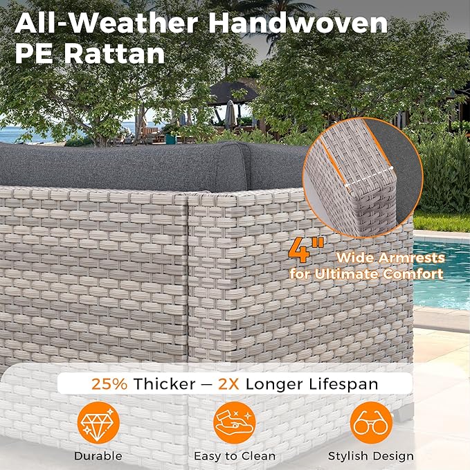 14-Seat Modern Patio Furniture Set - Image 4
