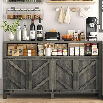 knoworld Buffet Sideboard with Storage Farmhouse with 4 Doors, Dining Room - Image 7