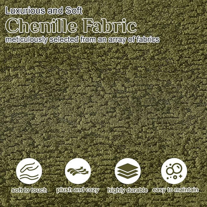 131" Oversized Sectional Sofa for Living Room, Modern Luxury Plush Chenille - Image 4