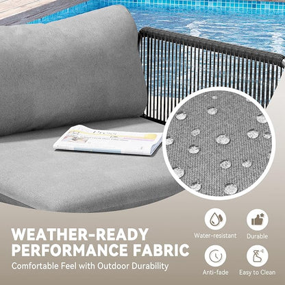 Crestlive Products Outdoor Oversized Loveseat Set, Patio Conversation Sets - Image 7