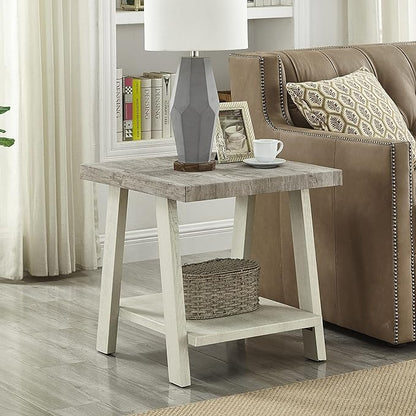 Roundhill Furniture Athens Contemporary 3-Piece Wood Shelf Coffee Table Set - Image 4