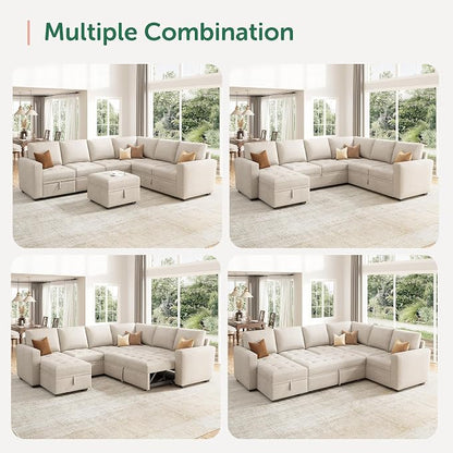 HONBAY Sectional Sleeper Sofa Couch - Image 4