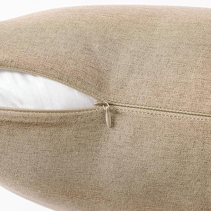 MIULEE Pack of 2 Decorative Outdoor Solid Waterproof Throw Pillow Covers Faux - Image 2