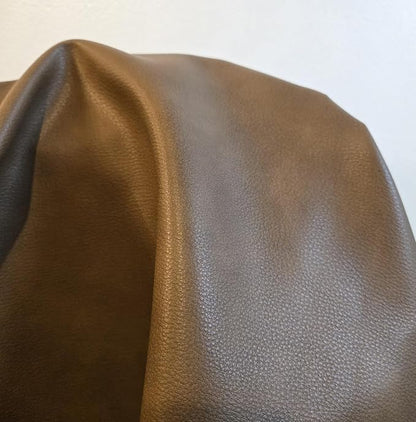 Walnut Brown Soft Faux Leather Fabric PU Leather by the Yard Synthetic Pleather by NATLeathers
