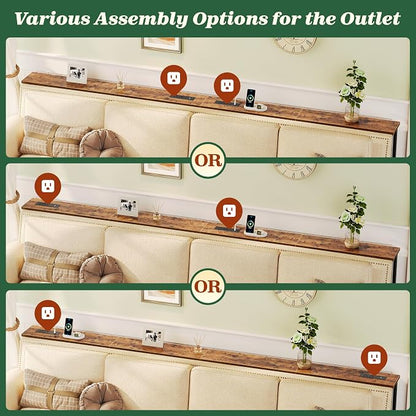 SUPERJARE 102.4 Inch Sofa Table - Image 6