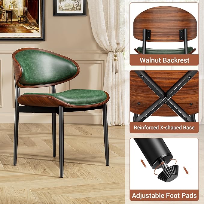 YaFiti Dining Chairs Set of 8, Dining Room and Kitchen Chairs, Mid Century - Image 6
