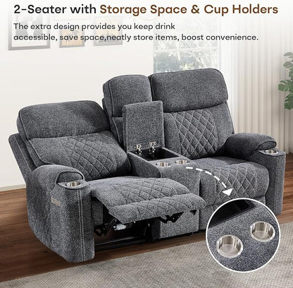 HAOMARKETS 2-Piece Electric Recliner Sofa Set - Image 5