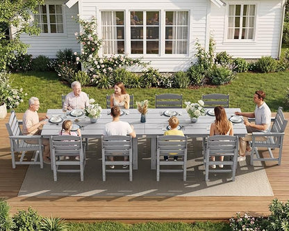 SERWALL Patio Dining Sets for 6 Person, HDPE Dining Set - Image 9