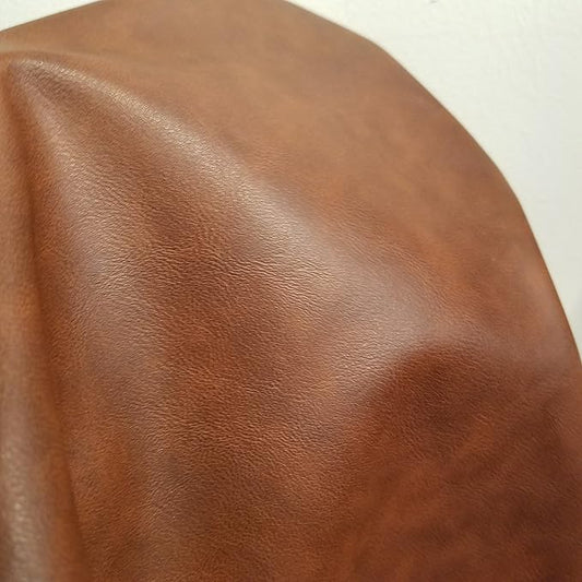 NAT Leathers | Tan Mid Brown Soft Faux Vegan Leather PU | 25 Yard Roll Cut by by NATLeathers