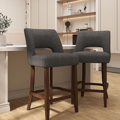 VKNOW Bar Stools Set of 2, Modern Counter Stools - Image 5
