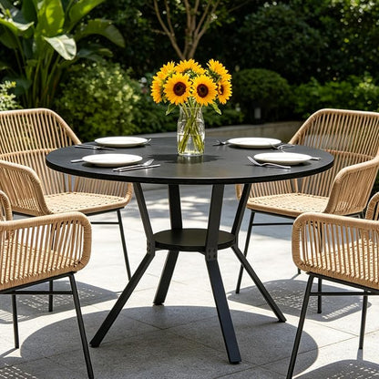Wildhome Round Dining Table for 2-4, 43 Inch Dining Room Kitchen Table - Image 9