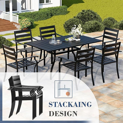 HOMREST 7 Piece Outdoor Patio Dining Set - Image 4