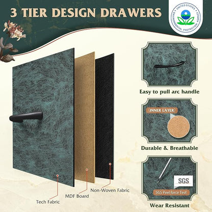 WLIVE 9 Drawer Dresser, Fabric Storage Tower - Image 5
