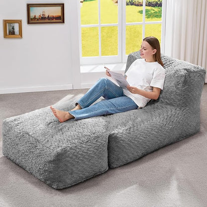 Hobestluk Bean Bag Chair Big Bean Bag Lounger by YourHomeDeservesMore
