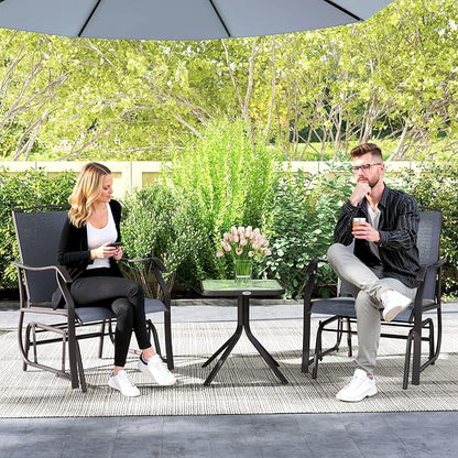 Outsunny 3 Piece Outdoor Glider Chair - Image 9