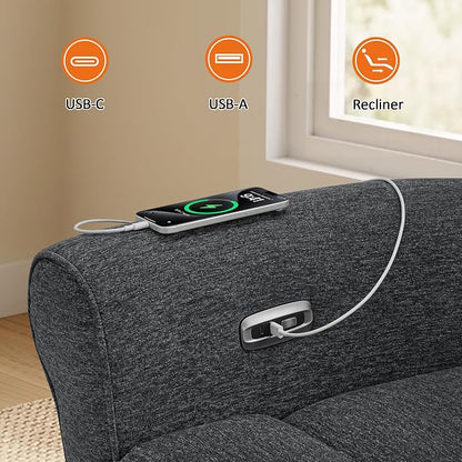 MCombo 87.8" Wall Hugger Power Reclining Sofa - Image 8