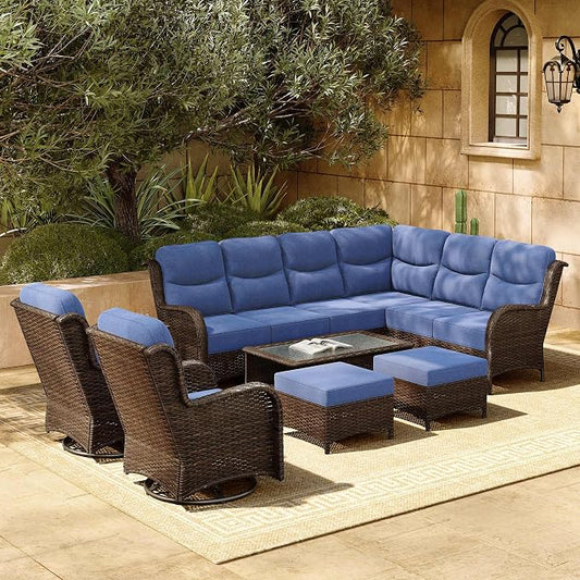 HILLGA 7-Piece Luxury Patio Furniture Set by HILLGA