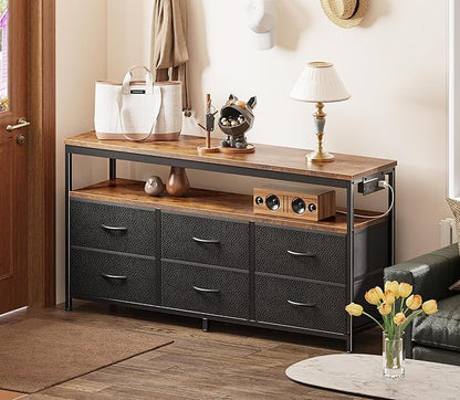 Huuger LED TV Stand for Bedroom, 47 Inch Dresser TV Stand for 43, 55 Inch TV - Image 3
