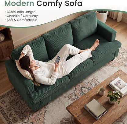 YOUDENOVA 2 Piece Set Comfy Sofa Couch, 3 Seater & Loveseat Sofa - Image 6