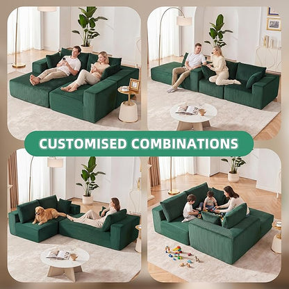 108” Modular Sectional Sofa, Cloud Sectional Couch - Image 4