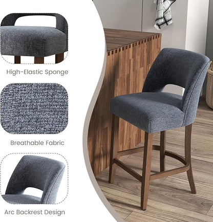 VKNOW Bar Stools Set of 6, Modern Counter Stools - Image 8