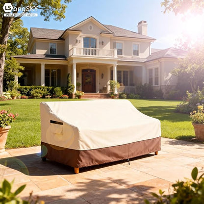 Patio 3-Seater Sofa Cover, Outdoor Couch Cover Fits up to 76W x 32.5D x 33H - Image 6
