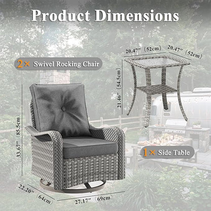 2-Seat Modern Patio Furniture Set - Image 8