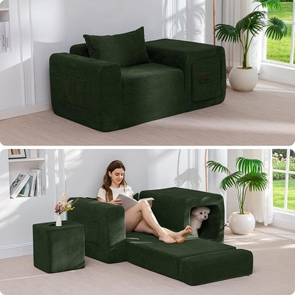 MAXYOYO Folding Sofa Couch, Convertible Floor Sofa by MAXYOYO