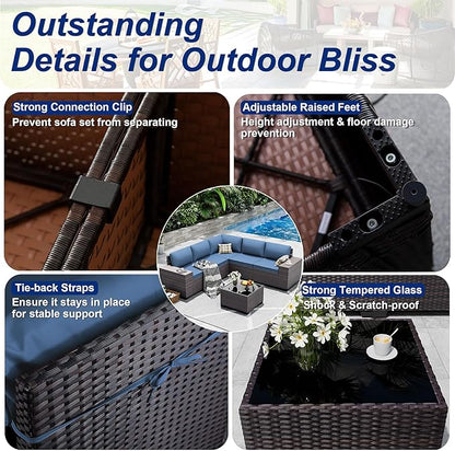 9 Pieces Patio Furniture Set - Image 7