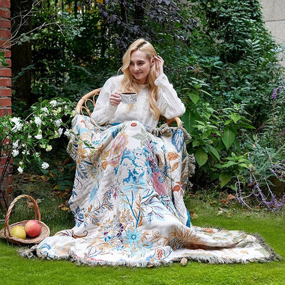 LUTBM Boho Throw Blanket for Couch Sofa Chair Cotton Summer Blankets for - Image 5