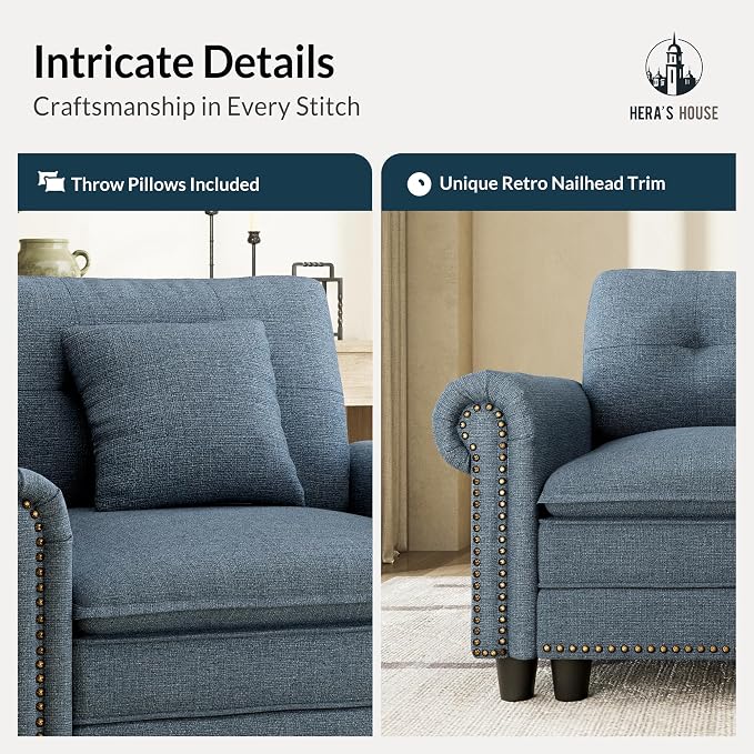 HERA'S HOUSE 2 Pieces Modular Sectional Sofa Sets, Oversized Couch Set - Image 7