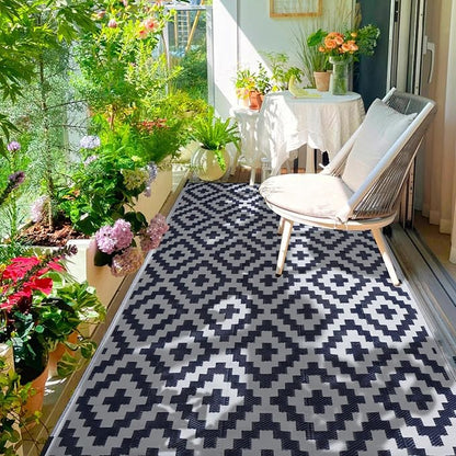 SAND MINE Reversible Mats, Plastic Straw Rug, Modern Area Rug, Large Floor Mat - Image 7