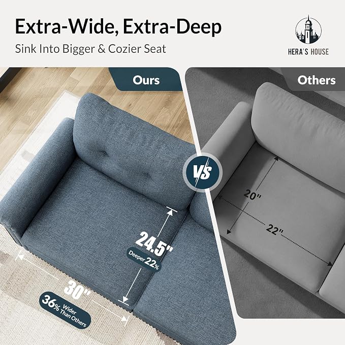 HERA'S HOUSE 3 Pieces Modular Sectional Sofa Sets, Oversized Couch Set - Image 3
