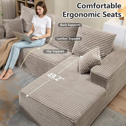 107.5" Cloud Sectional Couch - Image 5