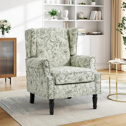 Pia Ricco High Back Floral Accent Chair by PiaRicco
